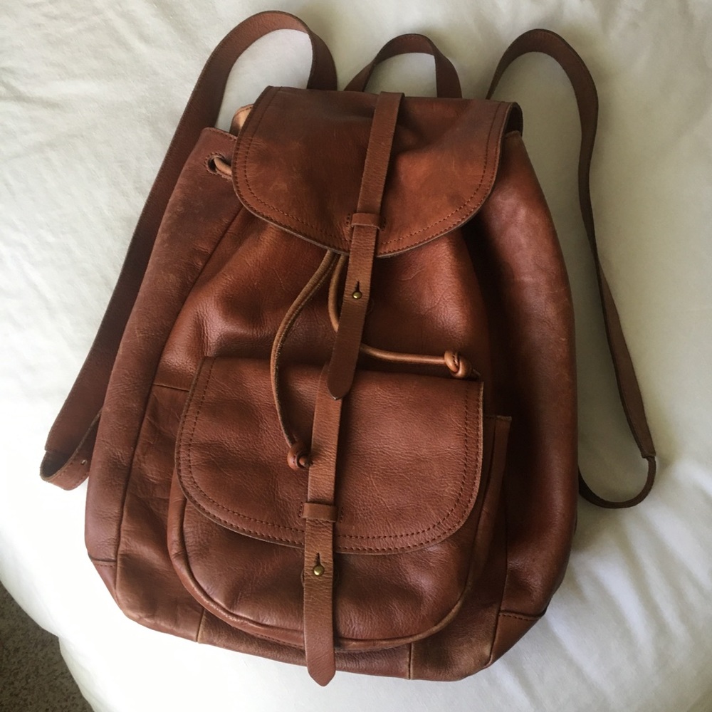 Madewell Transport Rucksack in English Saddle